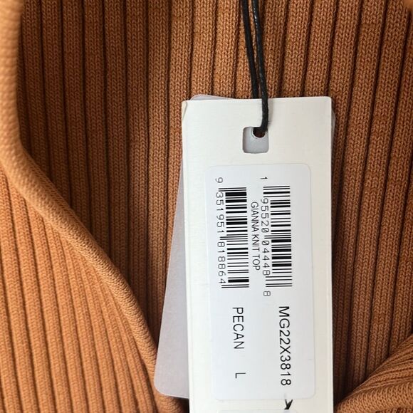 Minkpink Gianna Crisscross Ribbed Knit Long Sleeve Top NEW NWT - Picture 3 of 6